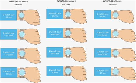 wrist watch size chart